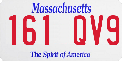 MA license plate 161QV9