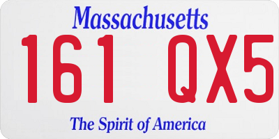 MA license plate 161QX5