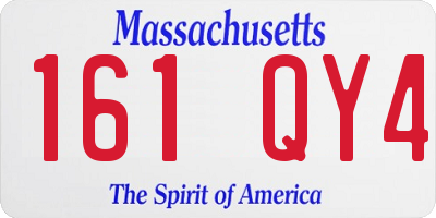 MA license plate 161QY4