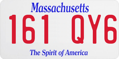 MA license plate 161QY6