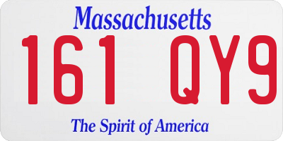 MA license plate 161QY9