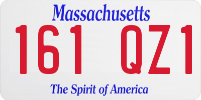 MA license plate 161QZ1