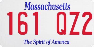 MA license plate 161QZ2