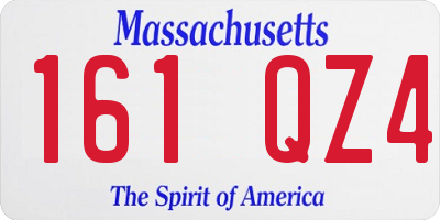 MA license plate 161QZ4