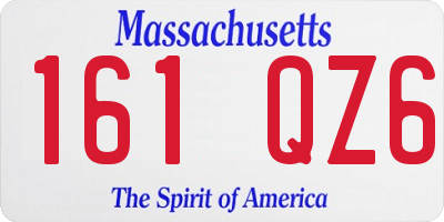 MA license plate 161QZ6