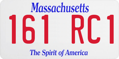 MA license plate 161RC1