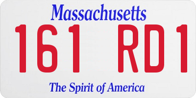MA license plate 161RD1