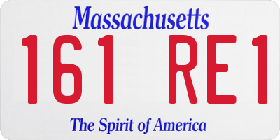 MA license plate 161RE1
