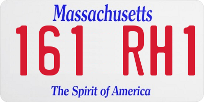 MA license plate 161RH1