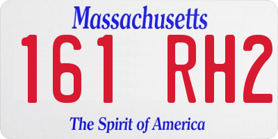 MA license plate 161RH2