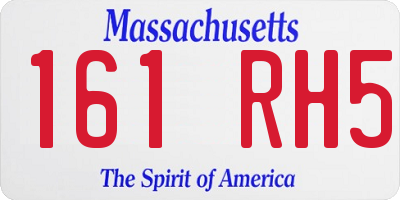 MA license plate 161RH5