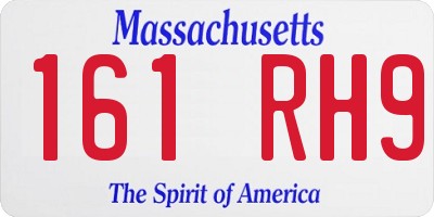 MA license plate 161RH9