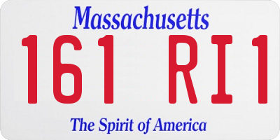 MA license plate 161RI1