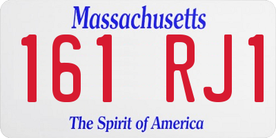 MA license plate 161RJ1