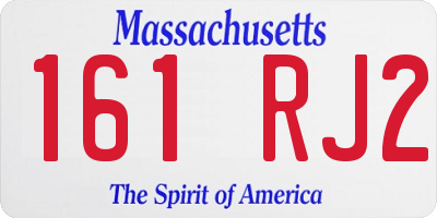 MA license plate 161RJ2