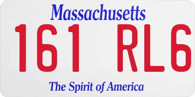 MA license plate 161RL6