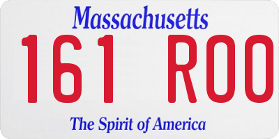 MA license plate 161RO0