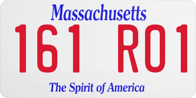 MA license plate 161RO1