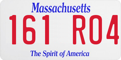 MA license plate 161RO4