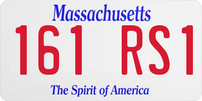 MA license plate 161RS1