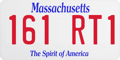 MA license plate 161RT1