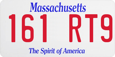 MA license plate 161RT9
