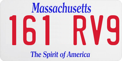 MA license plate 161RV9