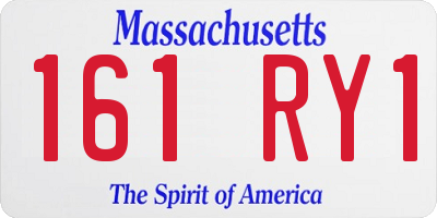 MA license plate 161RY1