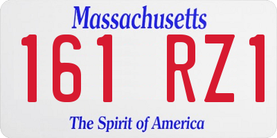 MA license plate 161RZ1