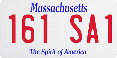 MA license plate 161SA1