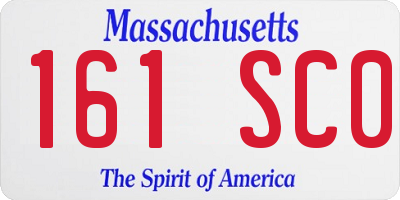 MA license plate 161SC0