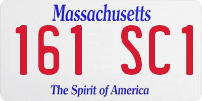 MA license plate 161SC1