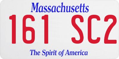 MA license plate 161SC2