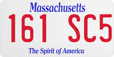 MA license plate 161SC5