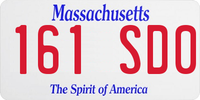 MA license plate 161SD0
