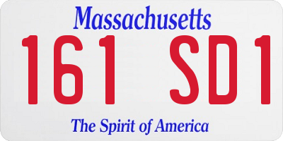 MA license plate 161SD1