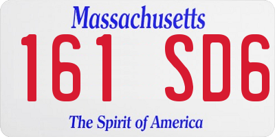 MA license plate 161SD6