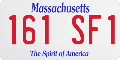 MA license plate 161SF1