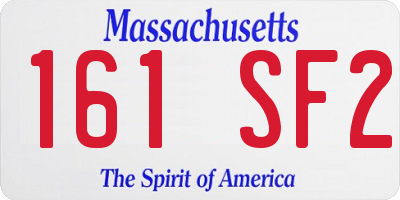 MA license plate 161SF2