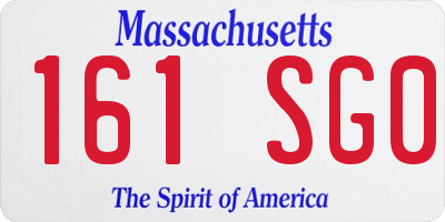 MA license plate 161SG0