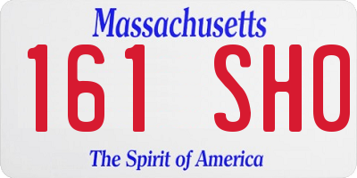 MA license plate 161SH0