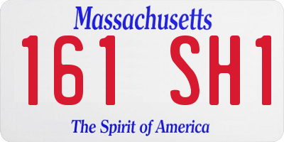 MA license plate 161SH1