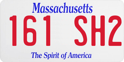 MA license plate 161SH2