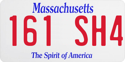 MA license plate 161SH4