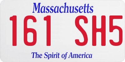 MA license plate 161SH5