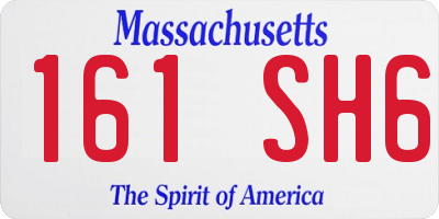 MA license plate 161SH6