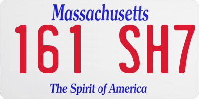 MA license plate 161SH7