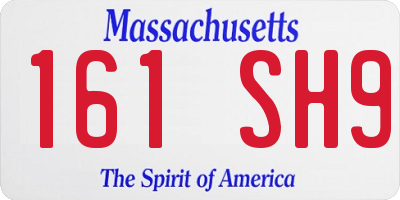 MA license plate 161SH9