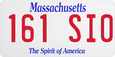 MA license plate 161SI0