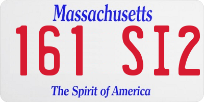 MA license plate 161SI2
